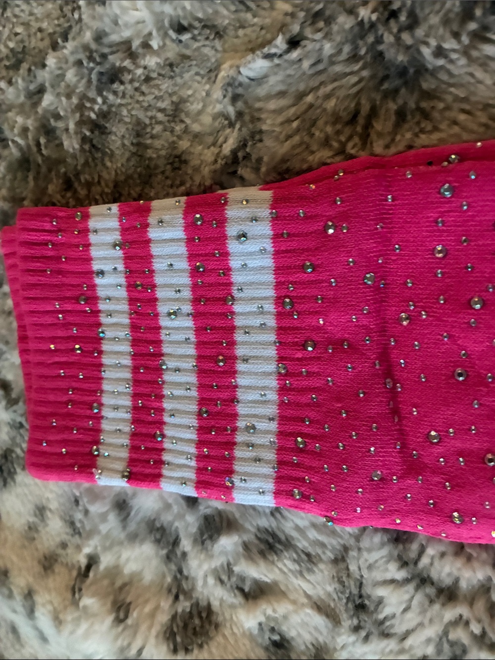 Pink Girls 6 Sock Set with White Stripes perfect for softball team - Picture 6 of 7